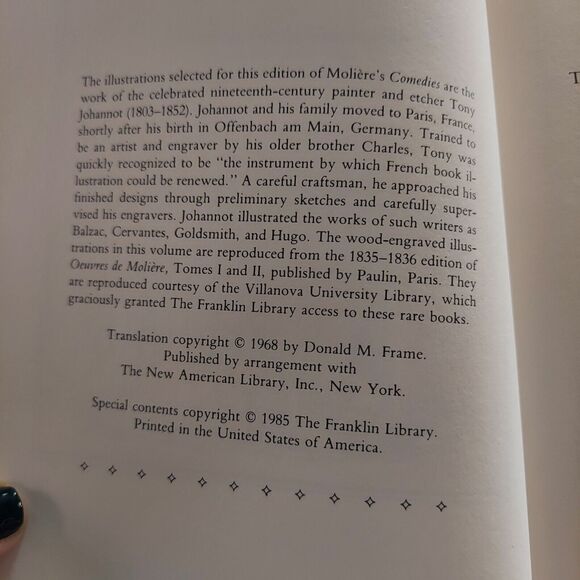Comedies by Moliere - The Franklin Library Illustrated 1985 - Picture 7 of 8